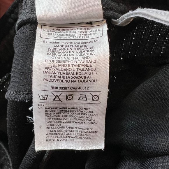 ADIDAS Climacool Jogger XS Black Fitted Zip Leg Track Pants Warm Up Pull On - Picture 12 of 13